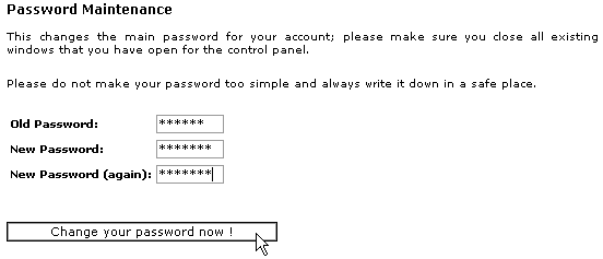 Changing your domain password